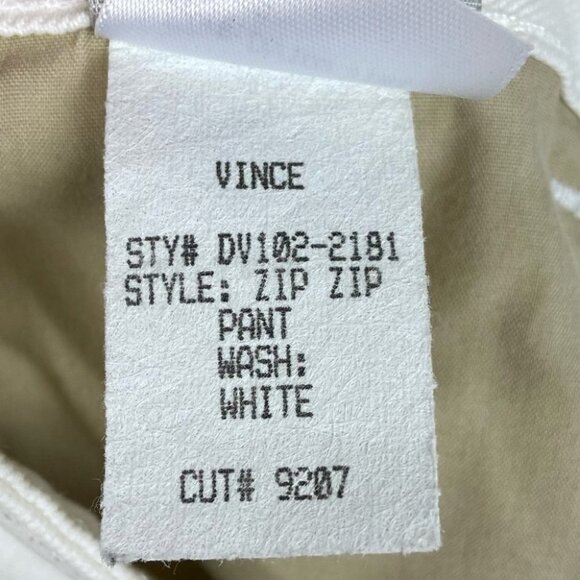 Vince Skinny Jeans White Size 27 Ankle‎ Zipper Style # DV102-2181 Stretch Denim - Picture 8 of 10